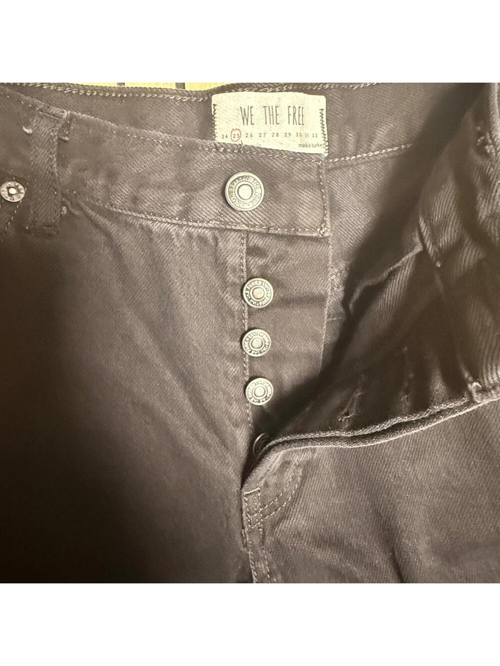275 We The Free Black Distressed Ripped Jeans (Size 25, Black, EUC) - Picture 5 of 8
